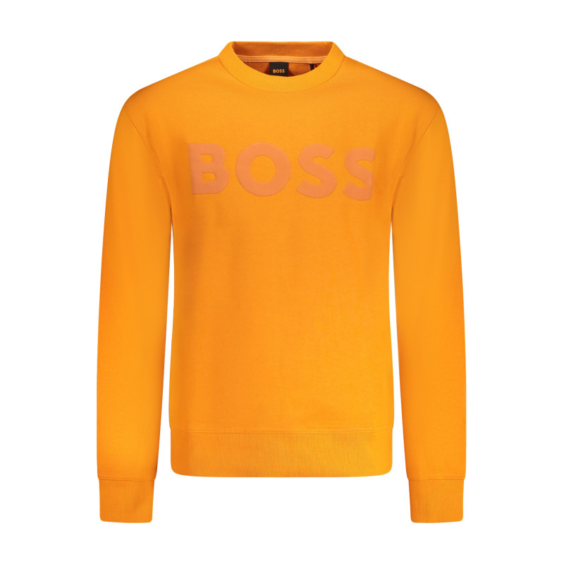 BOSS MEN&39S ORANGE ZIP-LESS SWEATSHIRT