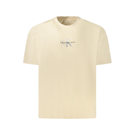 CALVIN KLEIN T-SHIRT MANICHE CORTE DONNA BEIGE