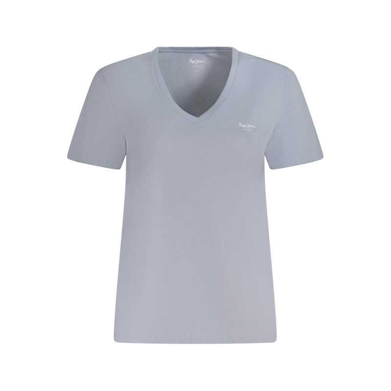 PEPE JEANS T-SHIRT MANICHE CORTE DONNA AZZURRO