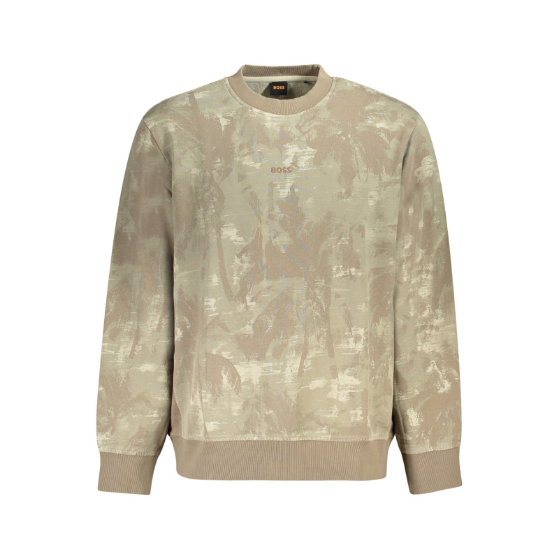 BOSS MEN&39S ZIP-FREE SWEATSHIRT BROWN