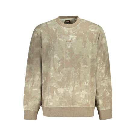 BOSS MEN&39S ZIP-FREE SWEATSHIRT BROWN