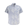 GUESS JEANS CAMICIA MANICHE CORTE UOMO AZZURRO
