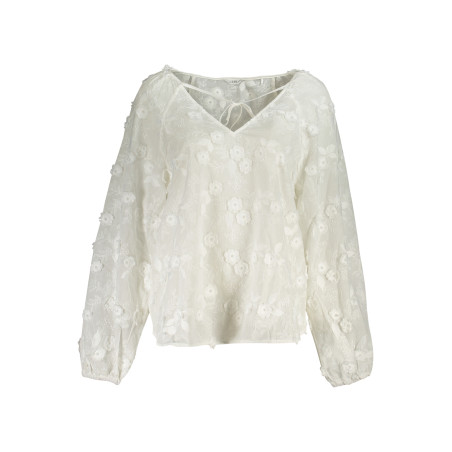 GUESS JEANS LONG SLEEVE SHIRT WOMEN WHITE