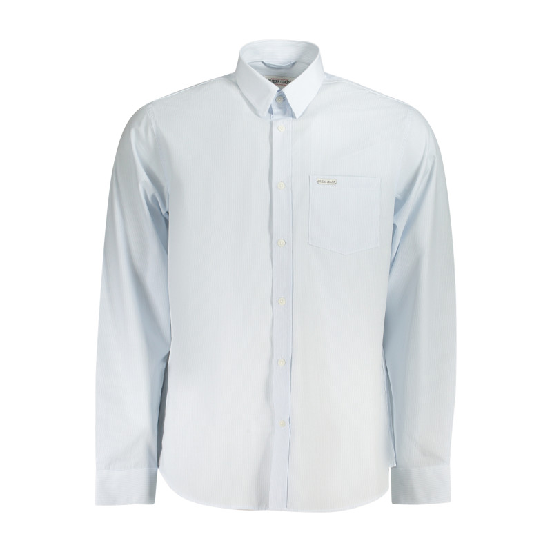 GUESS JEANS CAMICIA MANICHE LUNGHE UOMO AZZURRO