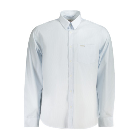 GUESS JEANS CAMICIA MANICHE LUNGHE UOMO AZZURRO