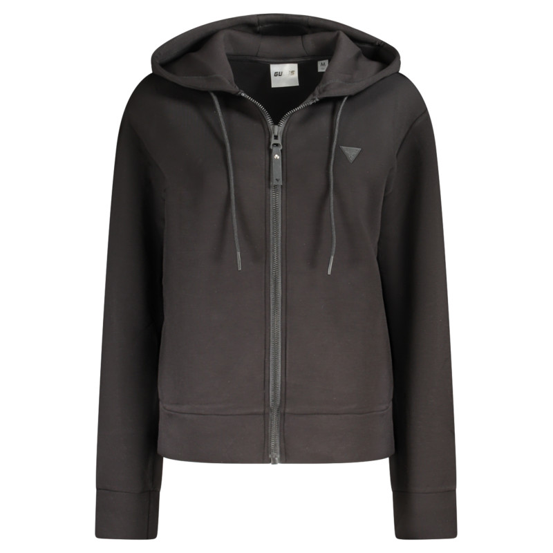 GUESS JEANS FELPA CON ZIP DONNA NERO