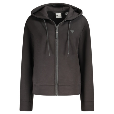 GUESS JEANS FELPA CON ZIP DONNA NERO