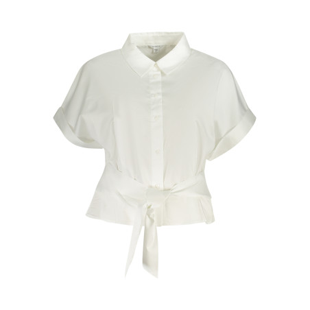 GUESS JEANS CAMICIA MANICHE CORTE DONNA BIANCO