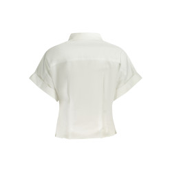 GUESS JEANS CAMICIA MANICHE CORTE DONNA BIANCO