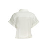 GUESS JEANS CAMICIA MANICHE CORTE DONNA BIANCO