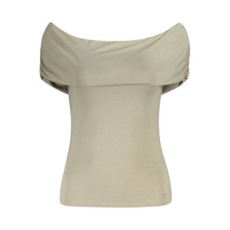 GUESS JEANS T-SHIRT MANICHE CORTE DONNA VERDE