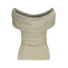 GUESS JEANS T-SHIRT MANICHE CORTE DONNA VERDE