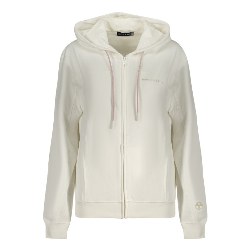 NORTH SAILS FELPA CON ZIP DONNA BIANCO