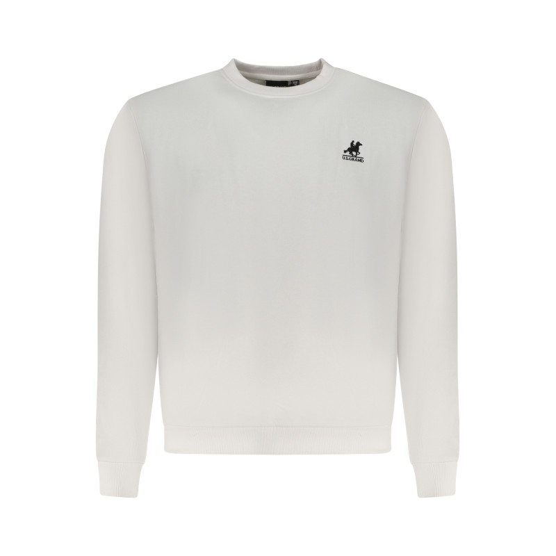 U.S. GRAND POLO FELPA SENZA ZIP UOMO BIANCO