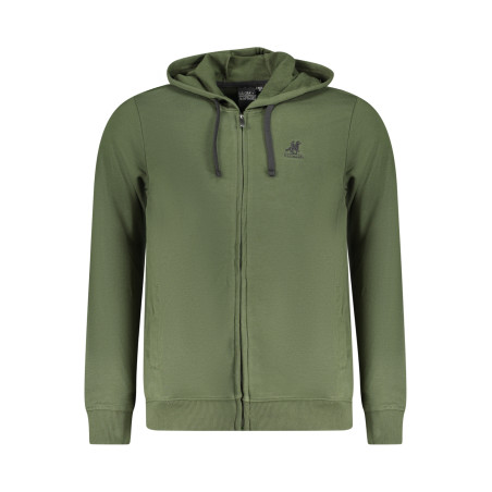 U.S. GRAND POLO FELPA CON ZIP UOMO VERDE