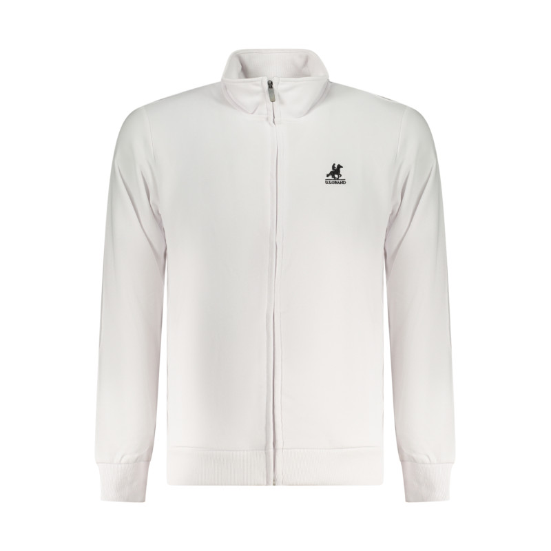 U.S. GRAND POLO FELPA CON ZIP UOMO BIANCO