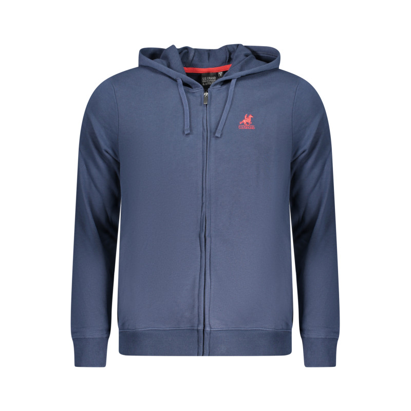 U.S. GRAND POLO FELPA CON ZIP UOMO BLU