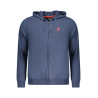 U.S. GRAND POLO FELPA CON ZIP UOMO BLU