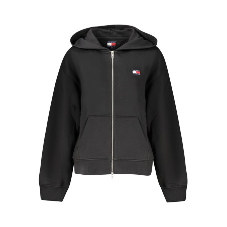 TOMMY HILFIGER FELPA CON ZIP DONNA NERO