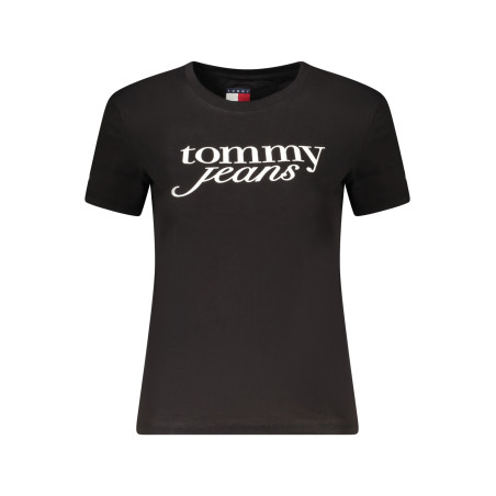 TOMMY HILFIGER T-SHIRT MANICHE CORTE DONNA NERO