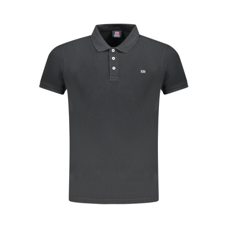 NORWAY 1963 POLO MANICHE CORTE UOMO NERO