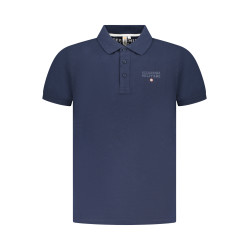 BLAUES KURZARM-POLOSHIRT...