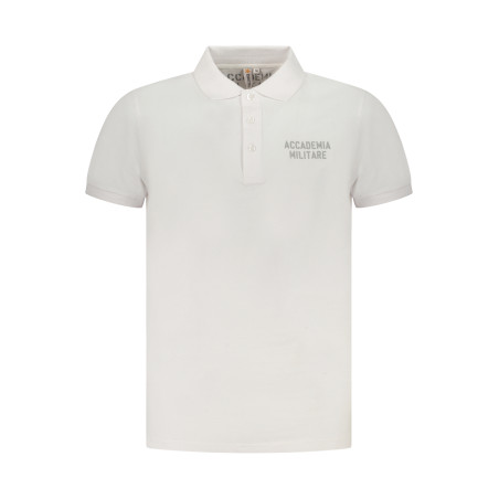 ACCADEMIA MILITARE POLO MANICHE CORTE UOMO BIANCO