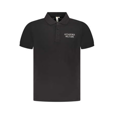 ACCADEMIA MILITARE POLO MANICHE CORTE UOMO NERO