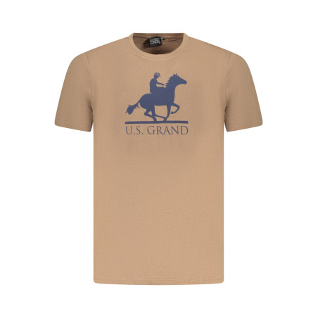 U.S. GRAND POLO T-SHIRT MANICHE CORTE UOMO MARRONE