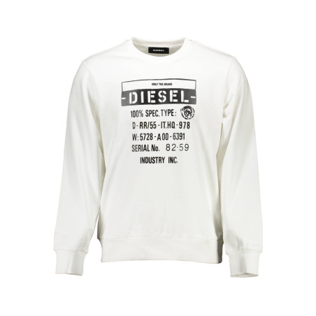 DIESEL SWEATSHIRT OHNE REISSVERSCHLUSS HERREN WEISS