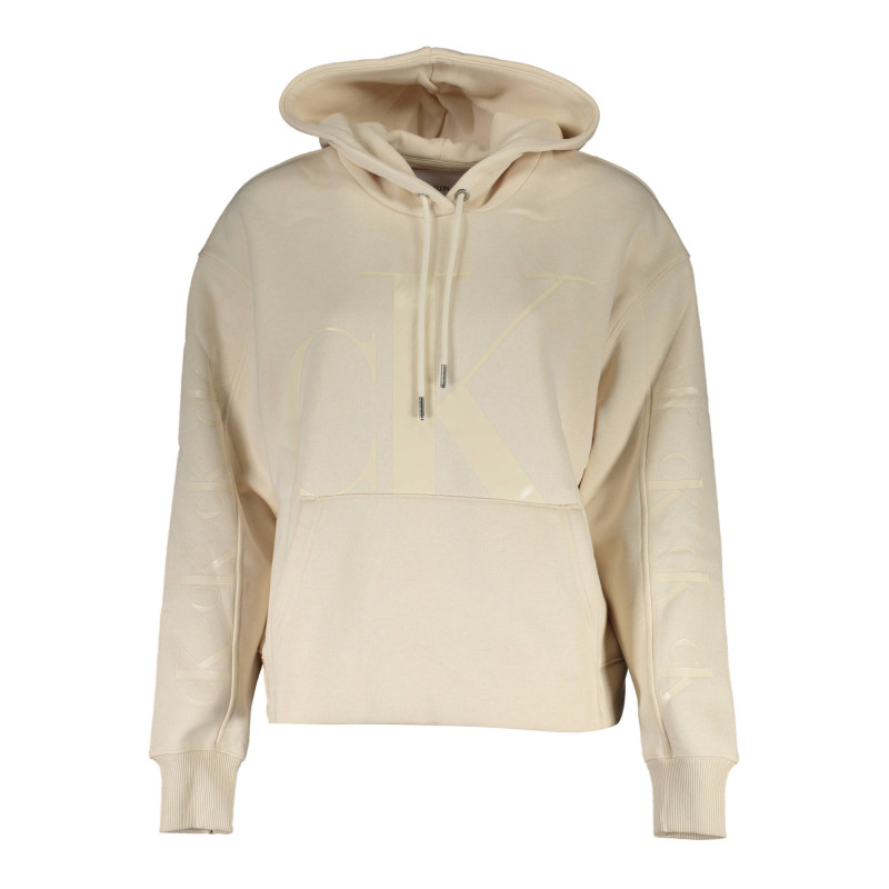 CALVIN KLEIN SWEATSHIRT OHNE REISSVERSCHLUSS DAMEN BEIGE