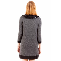 LOVE MOSCHINO KURZES KLEID FRAU GRAU