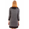 LOVE MOSCHINO KURZES KLEID FRAU GRAU