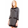 LOVE MOSCHINO KURZES KLEID FRAU GRAU
