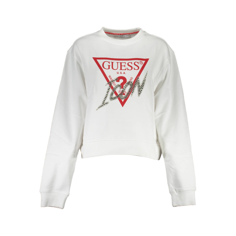 GUESS JEANS SWEATSHIRT OHNE REISSVERSCHLUSS DAMEN WEISS