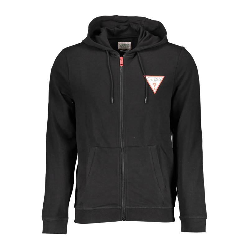 GUESS JEANS SWEATSHIRT MIT REISSVERSCHLUSS MANN SCHWARZ
