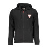 GUESS JEANS SWEATSHIRT MIT REISSVERSCHLUSS MANN SCHWARZ