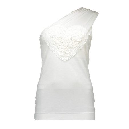 LOVE MOSCHINO CANOTTA DONNA BIANCO