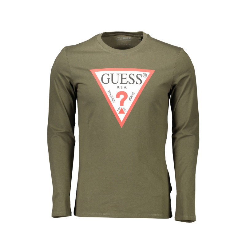 GUESS JEANS GREEN MAN LANGARM-T-SHIRT