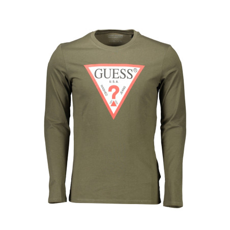 GUESS JEANS GREEN MAN LANGARM-T-SHIRT