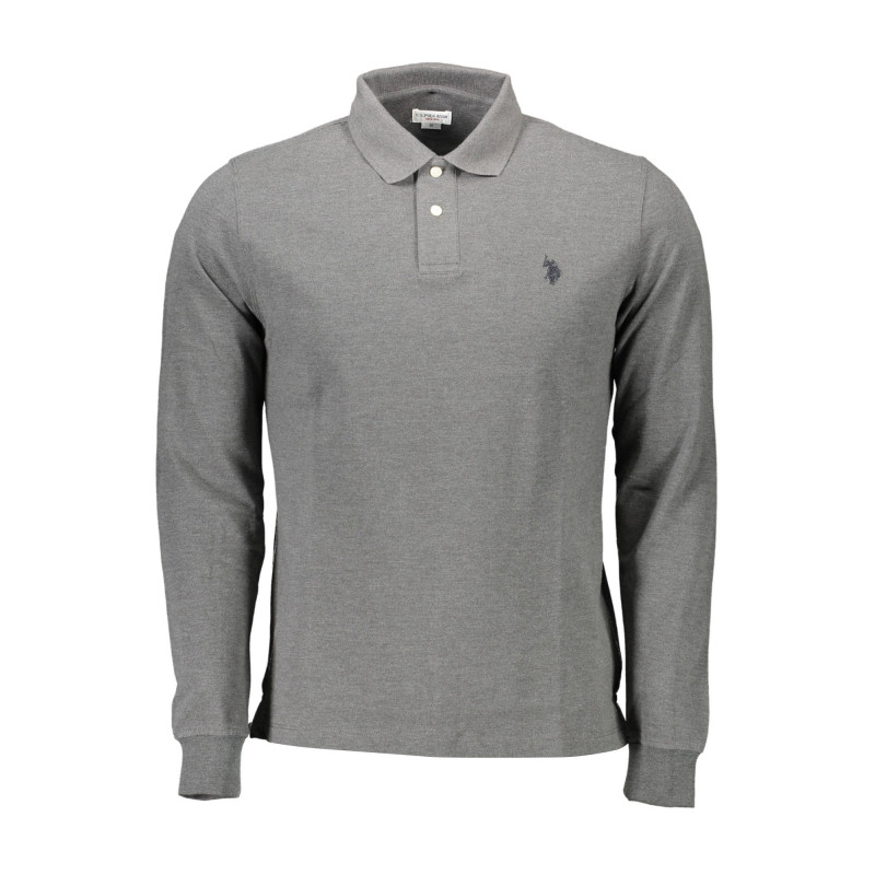 US POLO SHIRT LONG SLEEVE MEN&39S GRAY