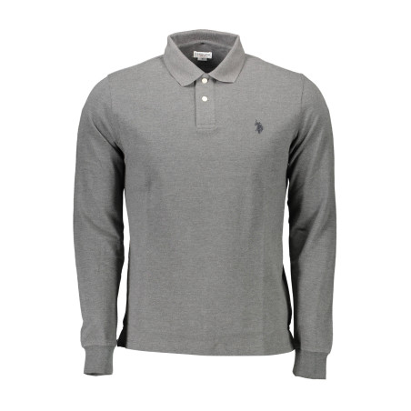 US POLO SHIRT LONG SLEEVE MEN&39S GRAY