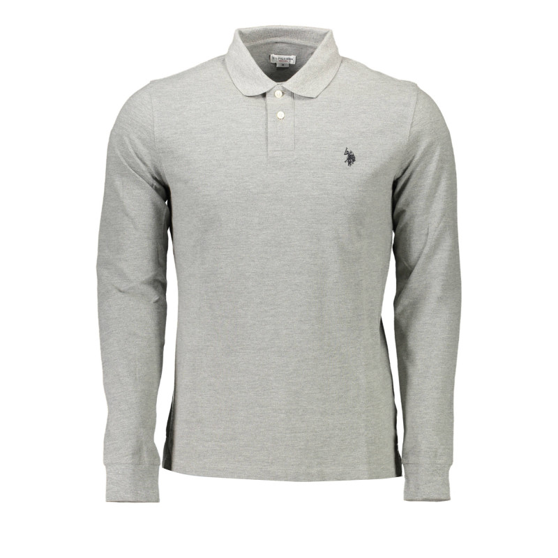 US POLO SHIRT LONG SLEEVE MEN&39S GRAY