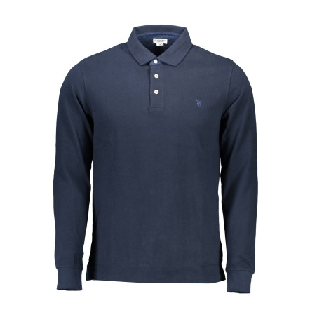 US BLUE MEN&39S LONG SLEEVE POLO SHIRT