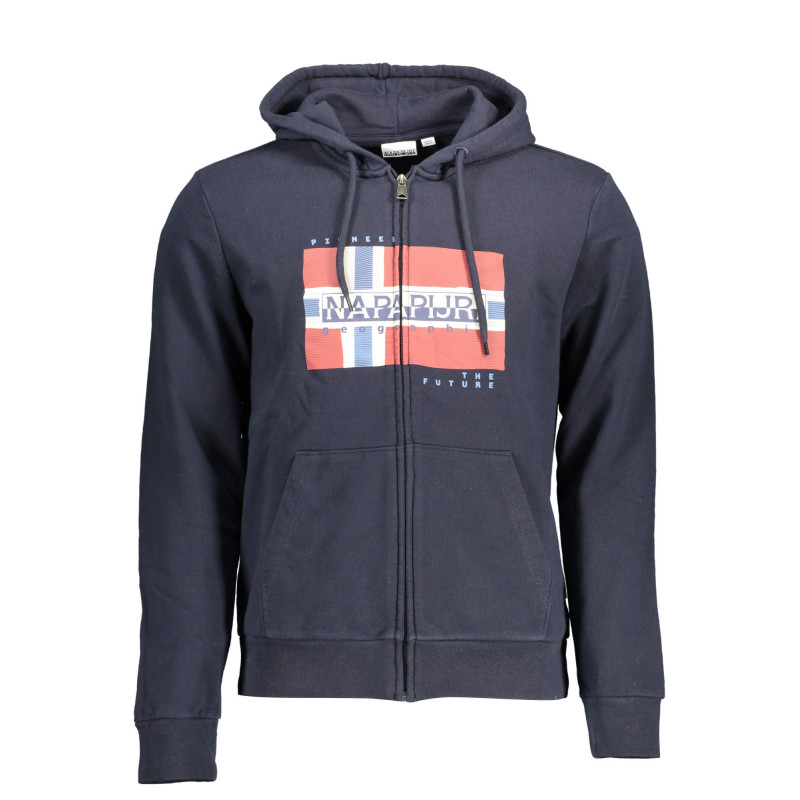 NAPAPIJRI HERREN SWEATSHIRT BLAU MIT REISSVERSCHLUSS