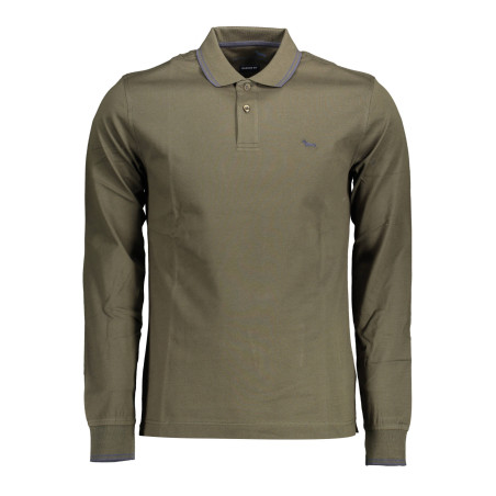 HARMONT & BLAINE GREEN MEN&39S LONG SLEEVE POLO SHIRT