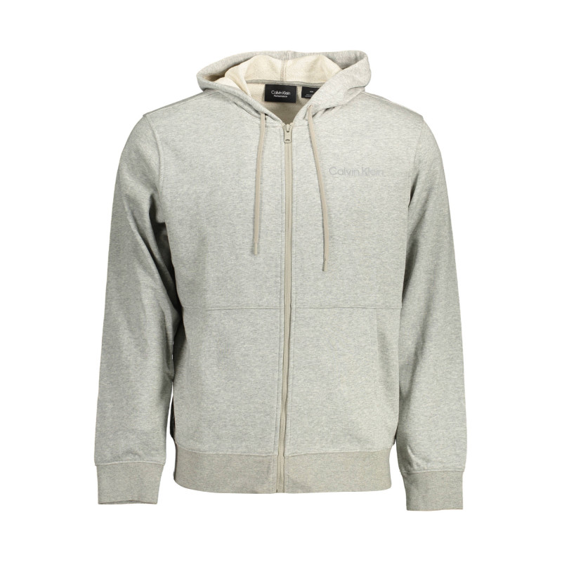 CALVIN KLEIN SWEATSHIRT WITH ZIP MAN GRAY