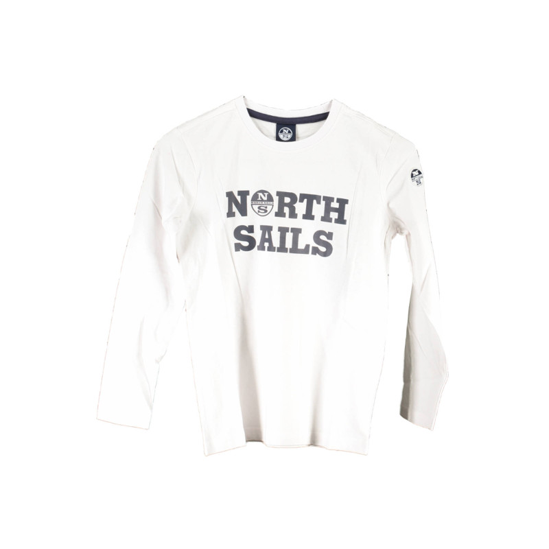 NORTH SAILS WEISSES LANGARM-T-SHIRT FÜR KINDER