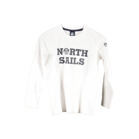 NORTH SAILS WEISSES LANGARM-T-SHIRT FÜR KINDER