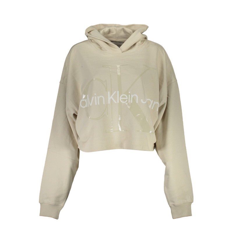 CALVIN KLEIN SWEATSHIRT OHNE REISSVERSCHLUSS DAMEN BEIGE